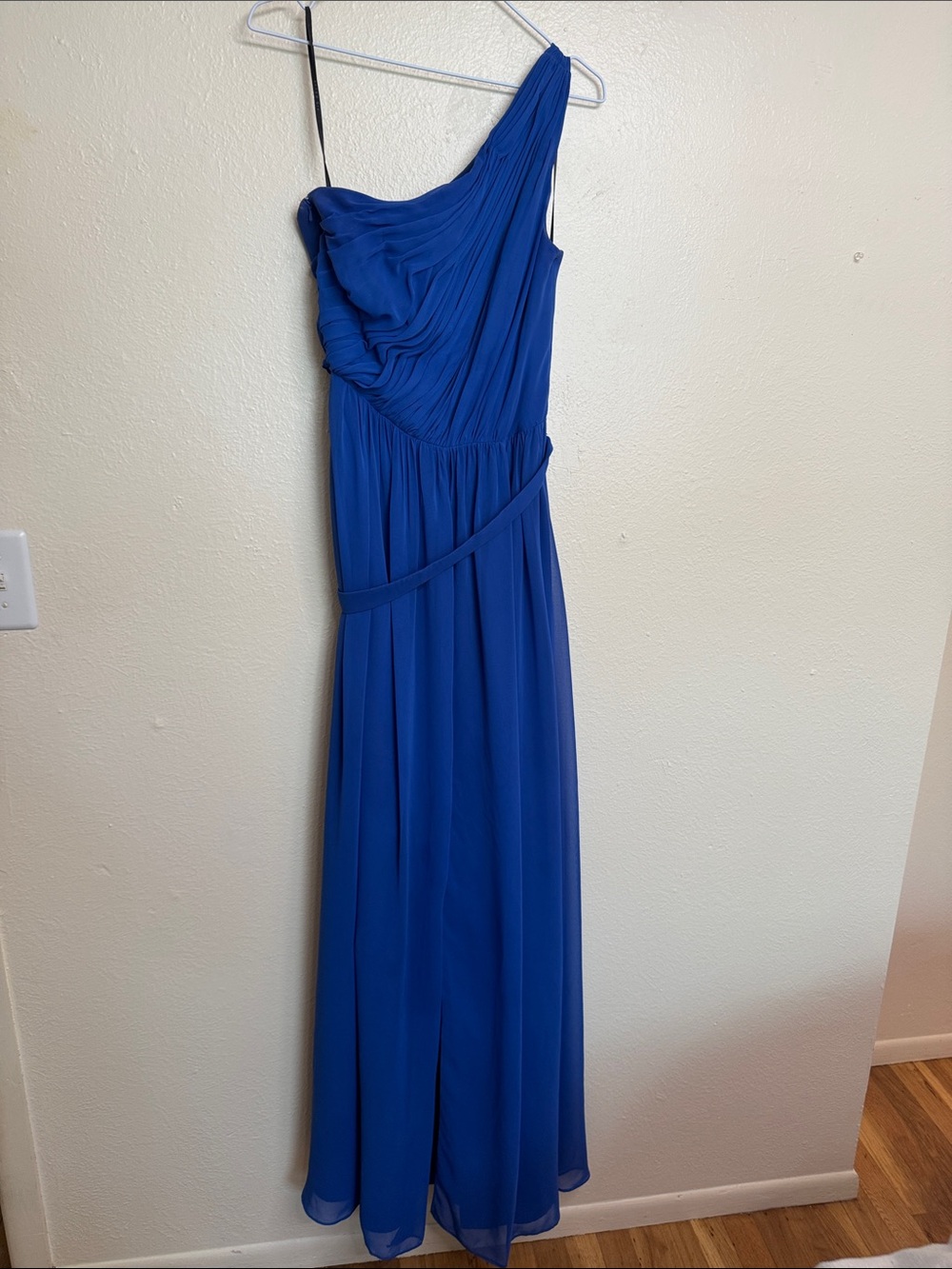 After Six 6706 Sapphire One Shoulder Gown Sz 10L